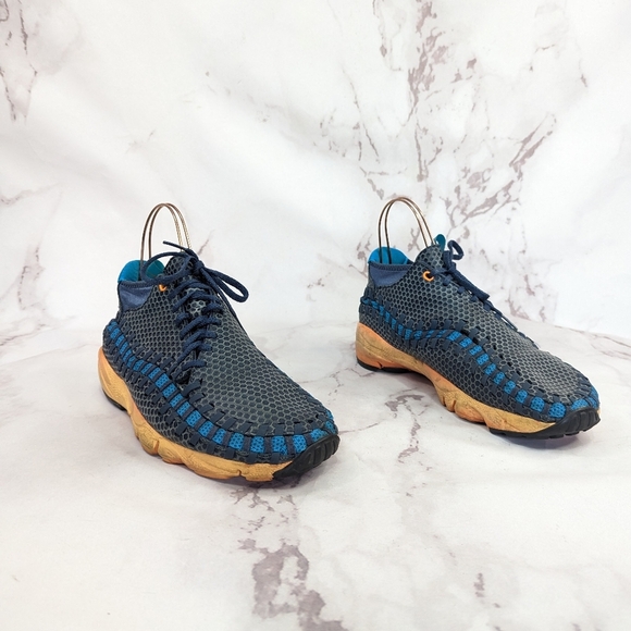 Nike Air Footscape Desert Chukka Blue Size 10 Shoe Sneaker Men Woven 443686-443 main image 11